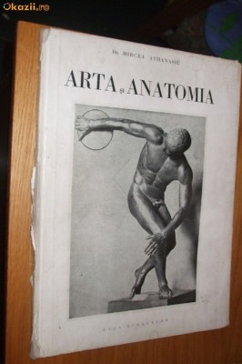 ARTA SI ANATOMIA - Mircea Athanasiu - Casa Scoalelor, 1944, 84 p, foto
