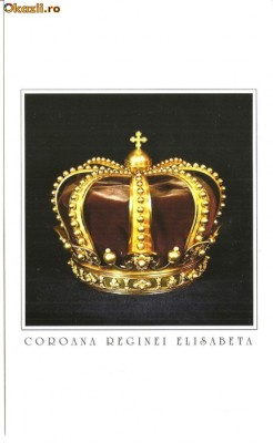 CPI (B547) COROANA REGINEI ELISABETA, CARTE POSTALA, DMENSIUNI : 18X11 cm foto