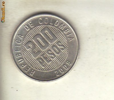 bnk mnd Columbia 200 pesos 2008 foto