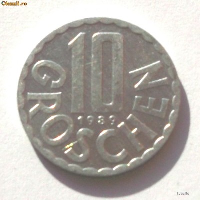 AUSTRIA 10 GROSCHEN 1989 AUNC ** foto