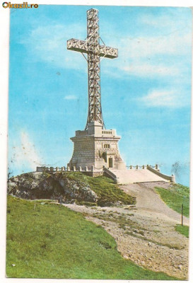 carte postala(ilustrata)-BUCEGI-Monumentul eroilor de pe Caraiman foto