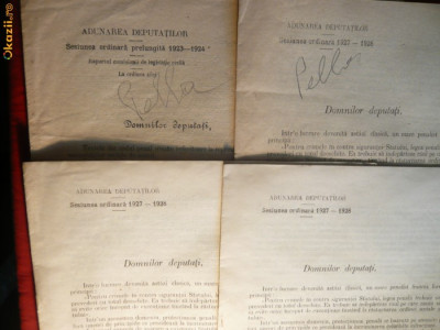 4 Rapoarte -Expunere Motive in Parlament-V Pella1923-1928 foto