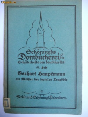 CARTE VECHE DOMBUCHEREI-GERHART HAUPTMANN,HAMBURG,1900 foto