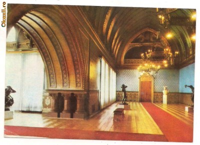 carte postala-IASI-Palatul Culturi-Sala Voievozilor foto