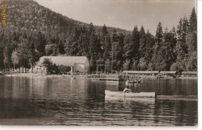 CPI (B588) TUSNAD, CU BARCA PE LAC, EDITURA CPCS, CIRCULATA, 1958, STAMPILE, TIMBRU foto