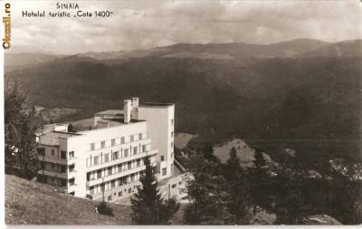 CPI (B568) SINAIA, HOTELUL TURISTIC COTA 1400, EDITURA CPCS, CIRCULATA, 1960, STAMPILE, TIMBRE foto