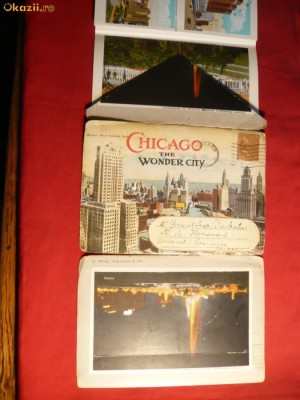 Carnet cu 20 Ilustratii -Pliant- Chicago - 1939 foto