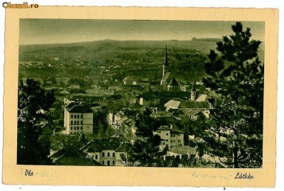 1542 - DEJ, Cluj, Panorama - old postcard - used - 1946 foto