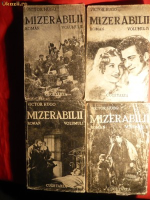 Victor Hugo - MIZERABILII - ed. interbelica ,4 volume foto