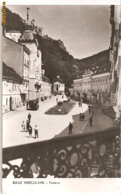 CPI (B613) BAILE HERCULANE, VEDERE, EDITURA CPCS, CIRCULATA, 1961, STAMPILE foto