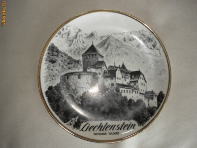 farfurie decorativa-suvenir Liechtenstein foto