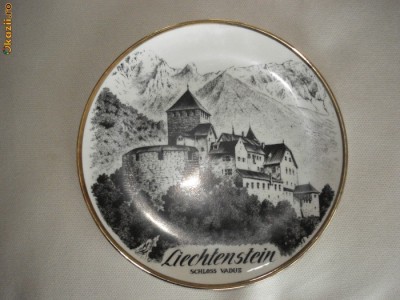 farfurie decorativa-suvenir Liechtenstein foto