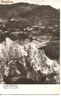 CPI (B655) SLANIC PRAHOVA, VEDERE DE LA GROTA , EDITURA MERIDIANE, CPCS, CIRCULATA, 1964, STAMPILE, TIMBRU foto
