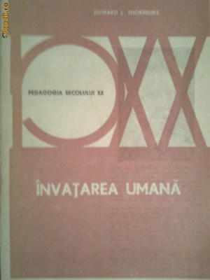 Invatarea umana-Edward L.Thorndike foto