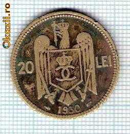 86 Moneda 20 LEI 1930 -starea care se vede -ceva mai buna decat scanarea foto