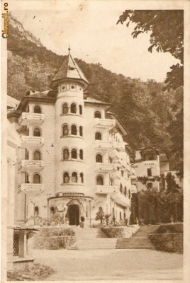 R-1356 Romania, RPR, Baile Herculane, Sanatoriul Balnear, circulata foto