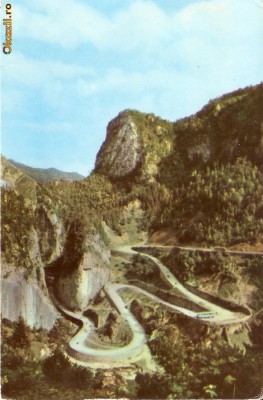 R-1448 Romania, RPR, Serpentine la Cheile Bicazului, circulata foto