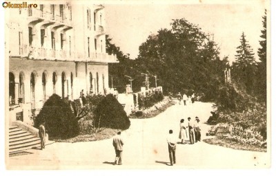 R-1414 Romania, RPR, Govora, Parcul, circulata foto