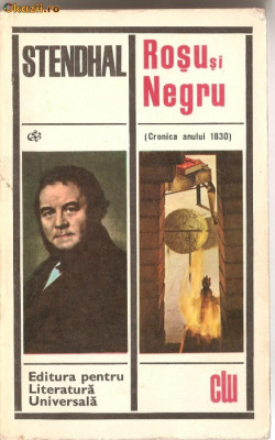 (C1236) ROSU SI NEGRU DE STENDHAL, ELU, BUCURESTI, 1968, TRADUCERE DE GELU NAUM foto