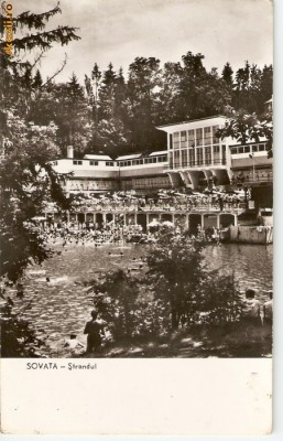 R-10078 Romania, RPR, Sovata, Strandul Lacul &amp;quot;Ursu&amp;quot;, circulata foto