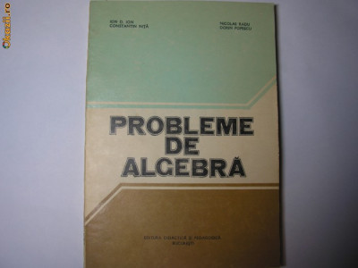 Probleme de algebra Ion.D Ion,Nicolae Radu,p1,P12 foto