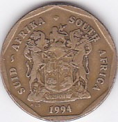 Moneda Africa de Sud 50 Centi 1994 - KM#137 VF foto