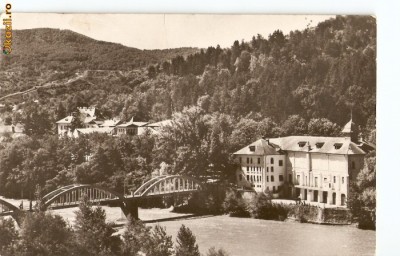 R-10139 Romania, RPR, Calimanesti, Pod peste Olt, circulata foto