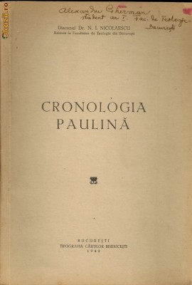 N. I. Nicolaescu - Cronologia Pauliana - 1942 foto