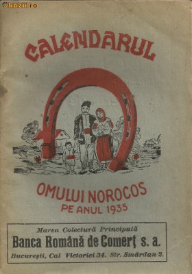 Calendarul omului norocos - 1935 foto