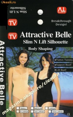 BODY SHAPING &amp;quot; ATTRACTIVE BELLE&amp;quot; SLIM N LIFT SILHOUETTE AS SEEN ON TV CORSET DAMA SLABIT/ SLABIRE / INGUSTARE / SUBTIERE FORME TALIE BURTA ARIPIOARE foto