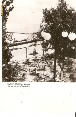 R-10000 Romania, RPR, Vasile Roaita, Pe terasa cazinoului, circulata foto