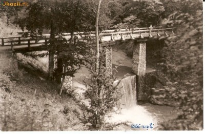 R-10178 Romania, RPR, Olanesti, Pod peste raul Olanesti, circulata foto