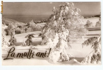 R-9827 Romania, RPR, Iarna pe Muntele Semenic, circulata foto