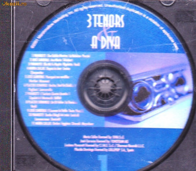 3 Tenors &amp;amp;amp; A diva, CD original SUA 2001 Pararotti, Domingo, Carreras foto