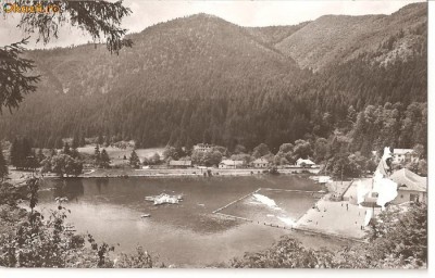 CPI (B775) TUSNAD, LACUL CIUCAS, EDITURA MERIDIANE, CPCS, CIRCULATA, 1963, STAMPILE, TIMBRU FILATELIC foto