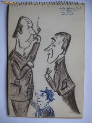 CARICATURA DIN 1965 SEMNATA MONICA SCHERER foto