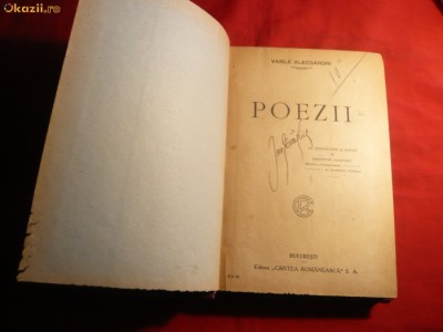 V.Alecsandri - Poezii -cca.1914 Ingrij. Ghe. Adamescu Ed. Cartea Romaneasca 383pag foto