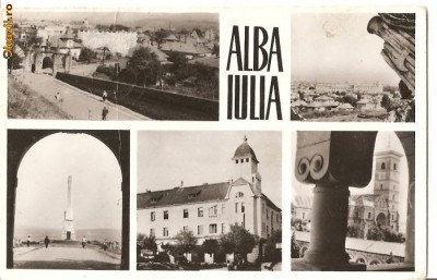 CPI (B801) ALBA IULIA, EDITURA MERIDIANE, CPCS, CIRCULATA, 1964, STAMPILE foto