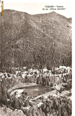 CPI (B821) TUSNAD, VEDERE DE PE STANCA SOIMILOR, EDITURA MERIDIANE, CPCS, CIRCULATA, 1961, STAMPILE foto