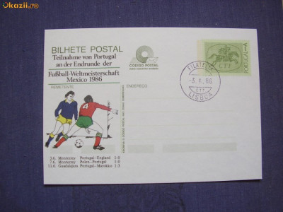 Portugalia 1986 sport fotbal carte postala foto