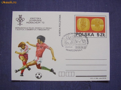 Polonia 1986 sport fotbal carte postala foto