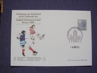 Marea Britanie - Scotia 1986 sport fotbal carte postala foto