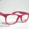 WAYFARER Nerd Geek Clear Lens Ochelari Retro Vintage Roz M