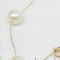 lantisor aur alb 14K cu perle albe / negre naturale superb