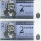 Estonia 2 krooni 2 bancnote, necirculate, consecutive