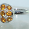 superb inel aur alb 14K cu citrine si diamante naturale 1.04CT