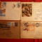 4 Plicuri Postale Ilustrate - Intreg -Arta Populara 1956-1963