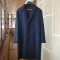 Palton, pardesiu barbatesc bleumarin, clasic, revere scurte, lana 100 %