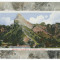 Carte postala ilustrata 1910 munte Tutudanu la Brezoi jud Valcea - tip rama
