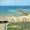 CP201-18 Eforie Nord. Plaja -carte postala, circulata 1975 -starea care se vede